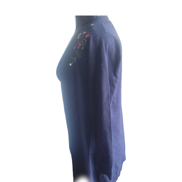 Esperanza Embroidered Navy Open Cardigan S - Picture 5 of 7